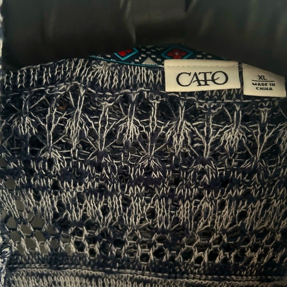 Cato Winter Long or 3/4 sleeve Hooded Cardigan Full Length, sz XL - Picture 2 of 4